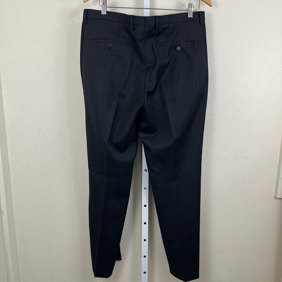 Hugo Boss C-Shark1 100% Wool Dress Pants Mens US 34R Black - Picture 3 of 6